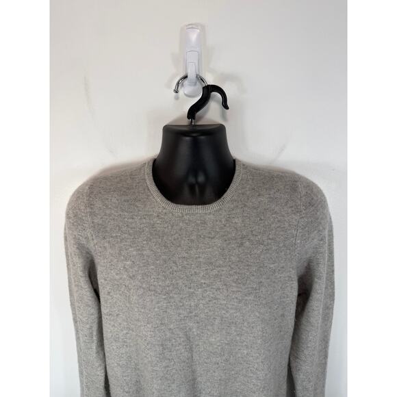J. McLaughlin Cashmere Knit Sweater Grey Size Medium Ruffle Trim Capsule - Picture 7 of 9